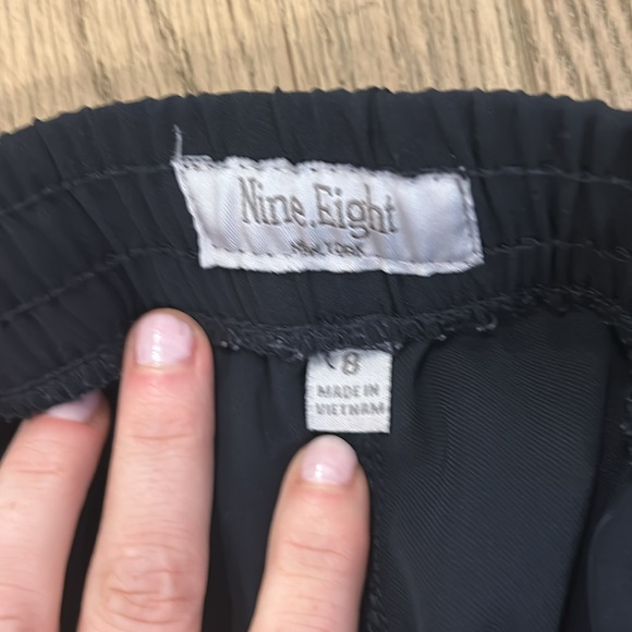 Blue and red cropped straight leg pant - Picture 3 of 7